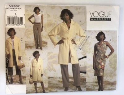 Jacket Belt Top Skirt Pants Size 14-18 V2857 Uncut Sewing Pattern - Image 1 of 2