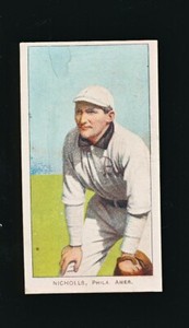 1909 T206 Sweet Caporal SIMON NICHOLS Hands on Knees EX+