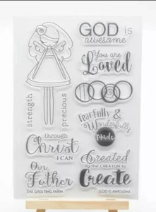 RELIGIOUS CLEAR STAMPS-GOD/CHRIST TRANSPARENT STAMP-FAITH/PRAYER/WORSHIP SAYINGS - Picture 1 of 3