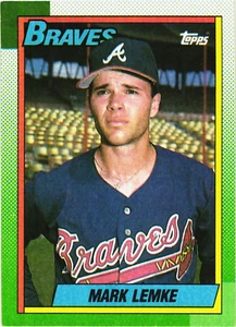 1990 - Topps -- MARK LEMKE -- Card # 451 -- Atlanta Braves --- Baseball Card - Picture 1 of 2