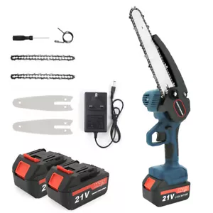 8'' Electric Chainsaw Cordless Brushless Wood Cutting For Makita 21V 2 Battery - Picture 1 of 14