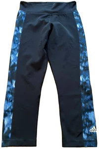 ADIDAS climaLITE Elastizado Ropa Activa Azul Capri Calzas Ajustadas Pantalones Mujer Pequeño - Imagen 1 de 2