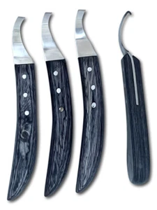 Farrier Hoof Knife Steel grade 40/41 Set of 4 Eye Loop Knifes - Picture 1 of 6