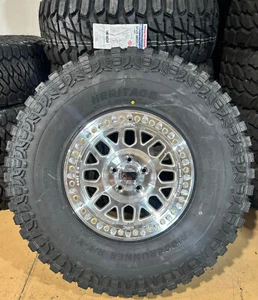 5 17" KMC KM235 Crawl Beadlock Wheels 37" RT AT 5x5 Jeep Wrangler JK JL - Picture 1 of 6
