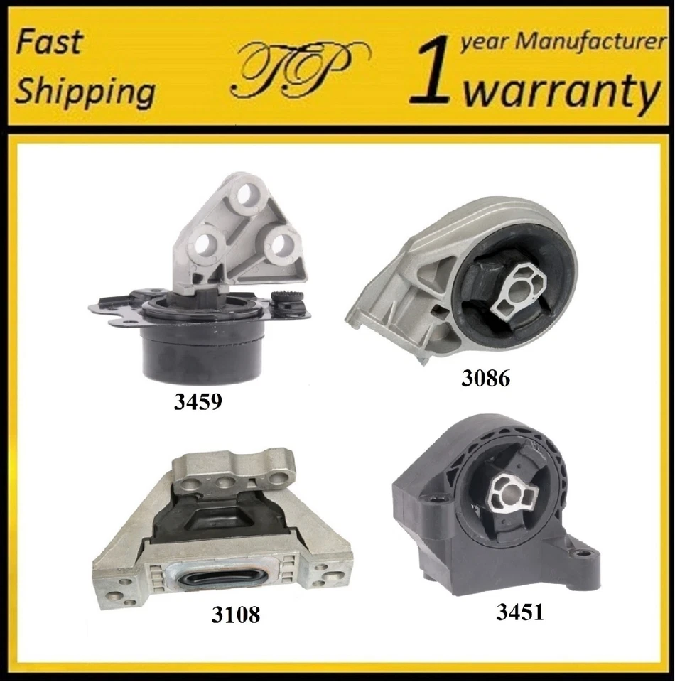 4 piezas montaje de motor y transmisión para Pontiac G4 2006 2,2 L y 2,4 L - transmisión manual. Foto 1 de 4
