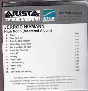 Jerrod Niemann High Noon Arista SeaGayle Nashville 13 Tracks 2004 - Picture 1 of 1