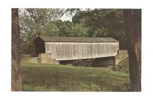 CHESTER IL St Mary's River Covered Bridge Vtg Bremer PC - Picture 1 of 1