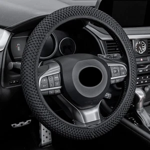 Universal Elastic Stretch Steering Wheel Cover Breathable Microfiber Anti-Slip - Picture 1 of 5