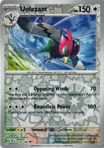 Unfezant Reverse Holo Uncommon Pokemon SV05: Temporal Forces TEF EN 135/162 NM - Picture 1 of 1