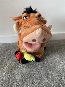 Disney Store The Lion King Pumba 14” Plush Soft Toy & Grub Bug ladybird Stamped - Picture 1 of 10