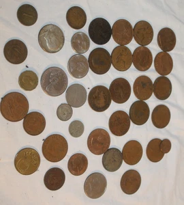 Trödel Schubladen Lot Vintage Weltmünzen - Bild 1 von 13