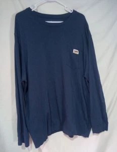 Lee Classic Fit Premium Select Long Sleeve Work T Shirt Pocket Logo Mens XXL - Picture 1 of 4