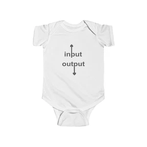 Baby One Piece Gift, Humorous Baby Shower Infant Gift, Input Output  - Picture 1 of 16