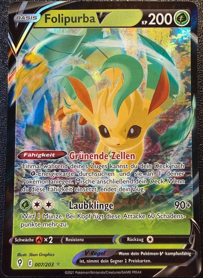 Pokemon Folipurba V Drachenwandel 007/203 Ultra Rare Deutsch - Bild 1 von 1