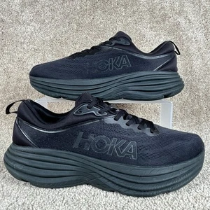 Hoka One One Bondi 8 Laufschuhe Herren Größe 11D schwarz Komfort Sportschuhe - Bild 1 von 11