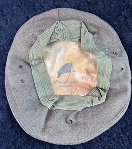Vintage Alipne US ARMY WWII Knit Wool Hat Cap The Fighter Hat Uniform Flat Top - Picture 1 of 2