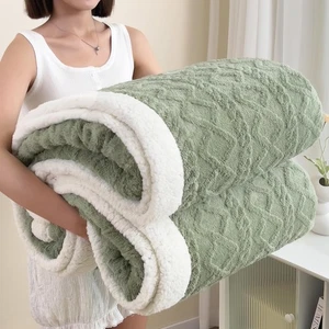 Queen Size Sherpa Blanket Ultra Soft Reversible Fleece Warm Throw for Bed Sofa - Picture 1 of 16