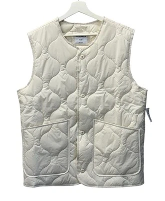 Old Navy Men’s Tall Sz M Off White Quilted Liner Vest Lightweight Jacket NWT - Image 1 of 4