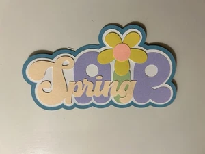Spring Air Scrapbook Title Handmade Paper Pieced Die Cut - Picture 1 of 1