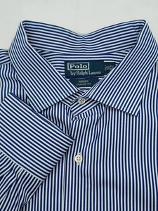 Polo Ralph Lauren klassische Passform Herrenhemd 20 Tall blau/weiß gestreift - Bild 1 von 5