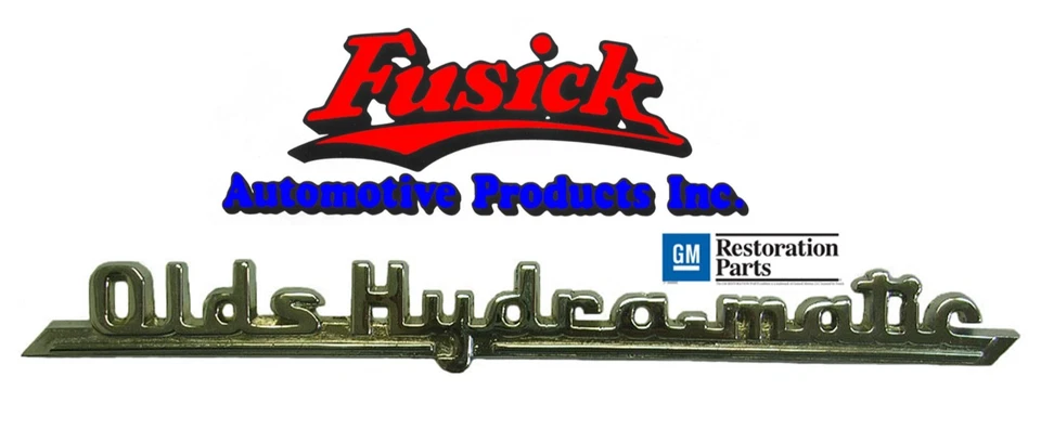 Oldsmobile "Olds Hydramatic" 1940-1941 guardabarros emblema con escritura Foto 1 de 2