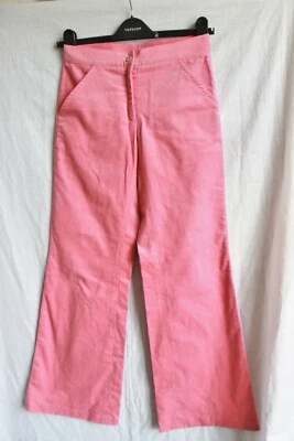 Pantalones de pana rosa algodón hechos a mano vintage para niñas de 11/12/13 años  Foto 1 de 4