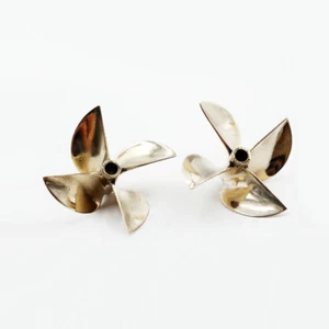 4-Blades Copper Propeller 67mm Left Right f 6.35mm 1/4" Shaft Gas RC Boat - Picture 1 of 10