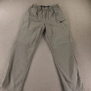 Nike Hose Herren M grau meliert Dri Fit Logo Kordelzug - Bild 1 von 15
