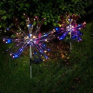 Outdoor Solar Garden Lights, Solar Firework Lights, 2 Pack 120 LED Waterproof... - Picture 1 of 8
