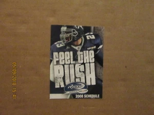 AFL Chicago Rush Vintage Circa 2008 Logo Football Card Schedule - Picture 1 of 1