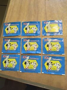 9 Factory Sealed 1982 Panini 101 Dalmations Movie Sticker Packs 🐶 RARE