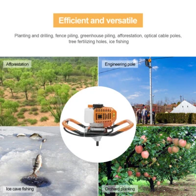 Excavadora de orificios de poste a gas de 2 tiempos 52CC máquina excavadora de barrena de tierra duradera Foto 1 de 4