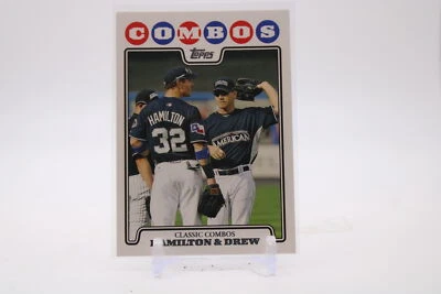 2008 Topps Updates & Highlights #UH112 Josh Hamilton / J.D. Drew - Image 1 of 2