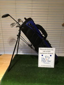 Confidence Jr Kids Tour Set 3 Wood 7 & 9 Irons Putter & Stand Golf Bag - Picture 1 of 12