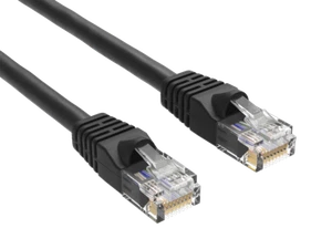 0.5ft Cat6 UTP Ethernet Network Patch Cable Snagless 24AWG Bare Copper, Black - Picture 1 of 6