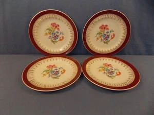 STETSON "Lady Evette" 22 KT. Gold - 4 Bread & Butter Plates 6 1/4" - Picture 1 of 6