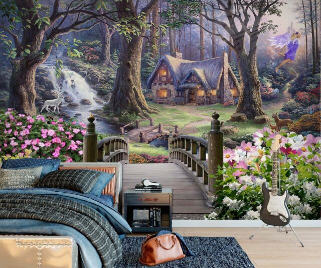 Fairy Tree In Mystic Forest Wall Mural Wallpaper