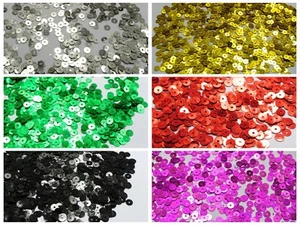 7000 5mm Flat Round loose sequins Paillettes sewing Wedding craft Color Choice - Picture 1 of 11