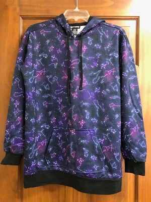 Moletom com capuz Hot Topic Space Constellation tamanho grande feminino tamanho pequeno novo com etiquetas - Imagem 1 de 3