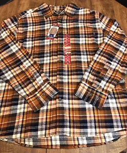 Camicia a quadri in flanella Eddie Bauer Bristol XL - ruggine - abbigliamento cowboy ranch autunno - Foto 1 di 14