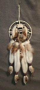 Acchiappasogni in lana mandala arte nativa americana vintage SW - Foto 1 di 4