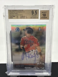 Bowman Chrome Prospect 2017 refractor de autógrafos/499 Austin Hays BGS 9,5/10 - Imagen 1 de 2