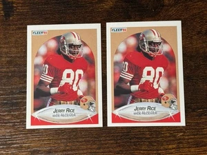 (2) 1990 San Francisco 49ers Jerry Rice Fleer Card #13 HOF - Picture 1 of 6