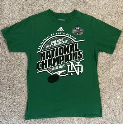 Camisa De Colección 2016 North Dakota Fighting Hawks Frozen Four National Champions M Foto 1 de 4