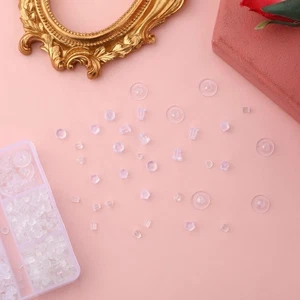 550Pcs Silicone Earring Backs for Studs, 6 Styles Clear Hypoallergenic Earrings - Picture 1 of 4