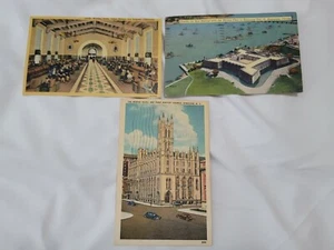 VINTAGE POSTCARDS 1951, 1954 & 1955 Lot 3 Old Landscapes Buildings ~ Collectors - Picture 1 of 12