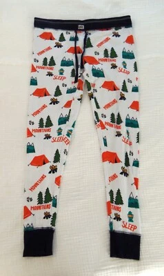 LAZY ONE Cotton PAJAMA BOTTOMS PJ Pants JOGGERS Lounge Fun Camping Mountains XL - Image 1 of 4