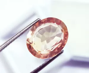 Piedra preciosa suelta de morganita natural de forma ovalada de 7,00 quilates certificada con regalo gratis - Imagen 1 de 7