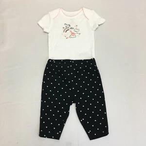Just One You made by carter's Baby Girls Unicornio Conjunto Superior e Inferior Rosa/Negro 3M - Imagen 1 de 5