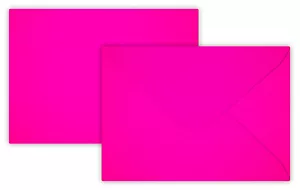 25- Briefumschläge B6 DIN ( 12,5-17,6 cm ) - Neon Pink, Feuchtklebend - Bild 1 von 4
